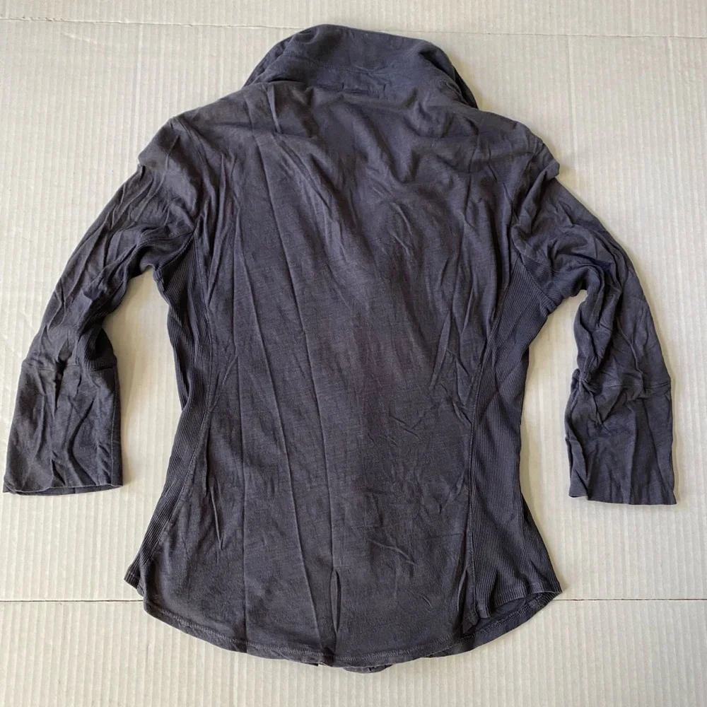 Standard James Perse navy blue sheer slub side Size 2 - Picture 2 of 14